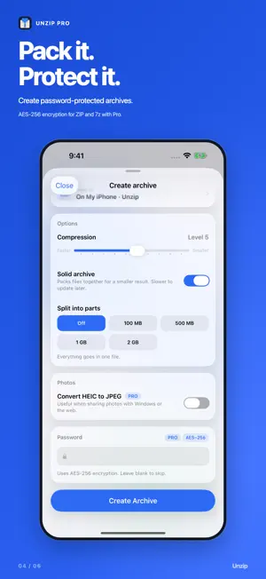 Unzip: ZIP, RAR & 7z Extractor screenshot 4