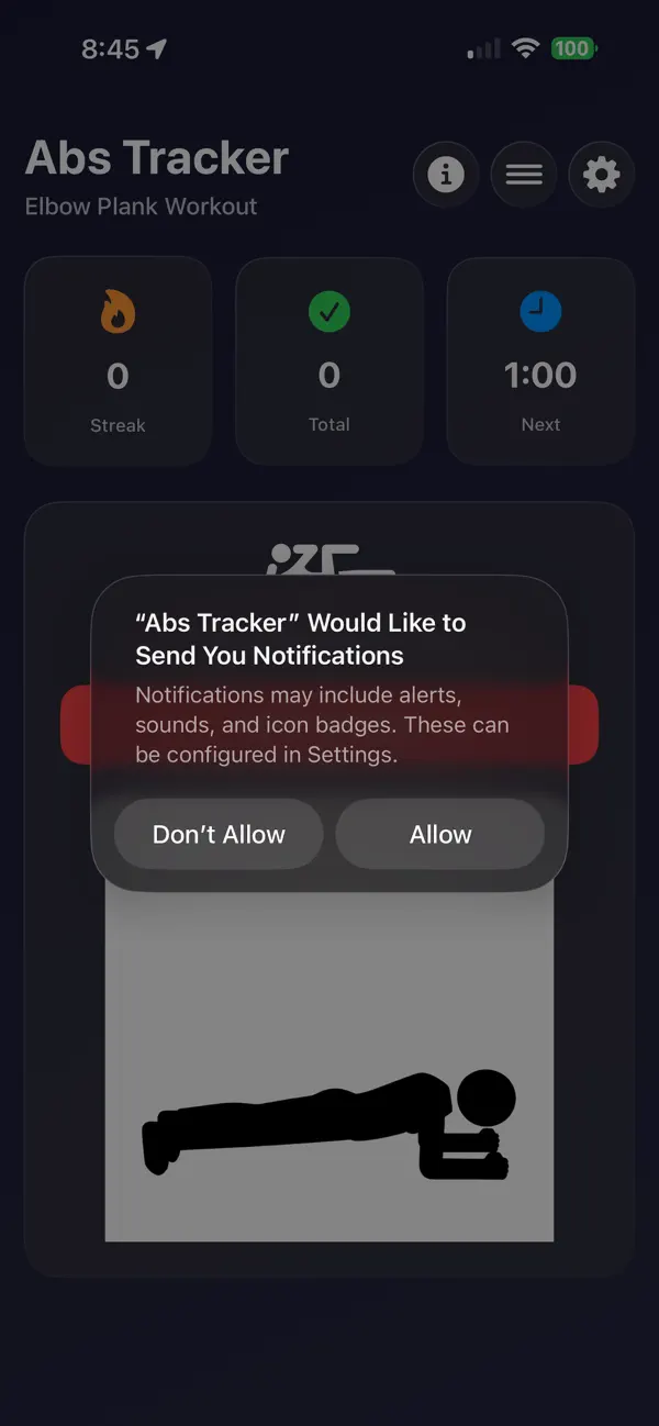 Screenshot #2 pour Abs Tracker