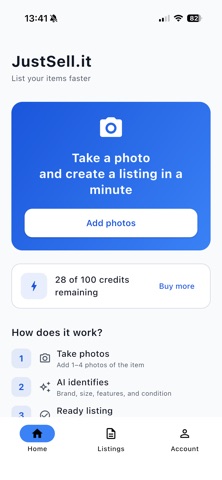 JustSell.it: AI Listing Maker Screenshot 2 of 5