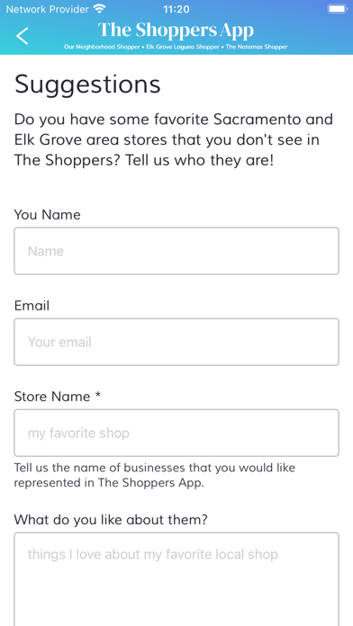 The Shoppers App Screenshot