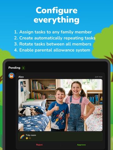 Raccoon Kids: Make Chores Fun iPad screenshot