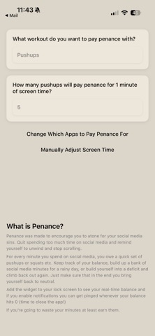 Penances screenshot