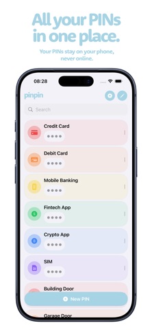 pinpin - Simple PIN Manager screenshot