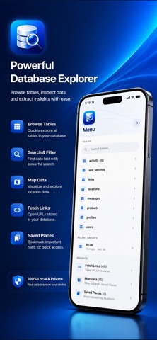 SQLite Extractor iPhone screenshot
