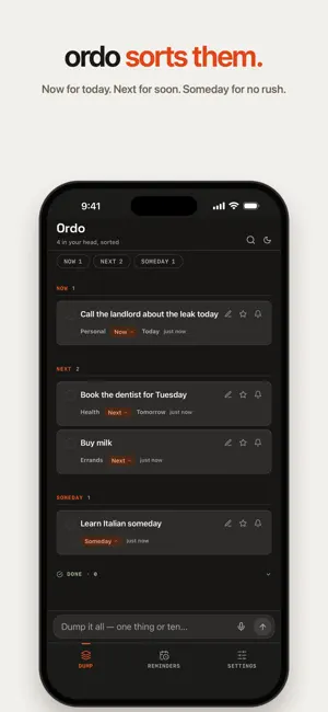 Ordo: Brain Dump screenshot 2