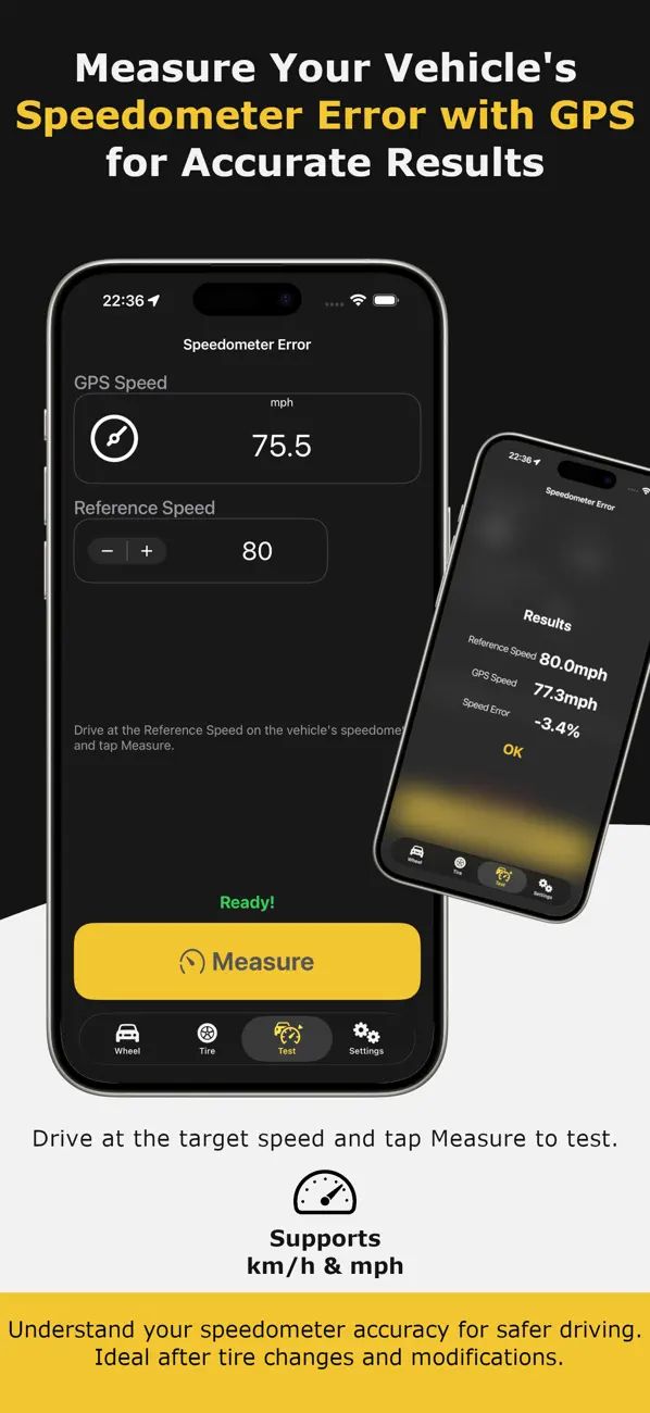 Screenshot #3 pour Tire Calculator (Offset&Speed)