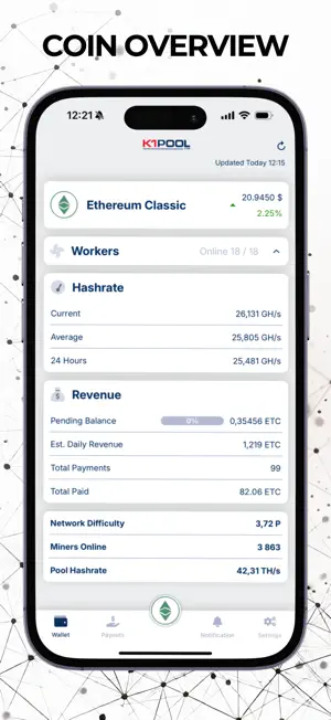 K1Pool: Crypto Mining Pool screenshot 3