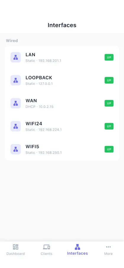 Captura de tela 4 de 6 de OpenWRT Manager