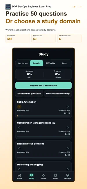 DOP DevOps Engineer Exam Prep screenshot 4