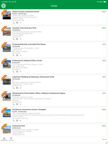 RealNex CRM iPad screenshot