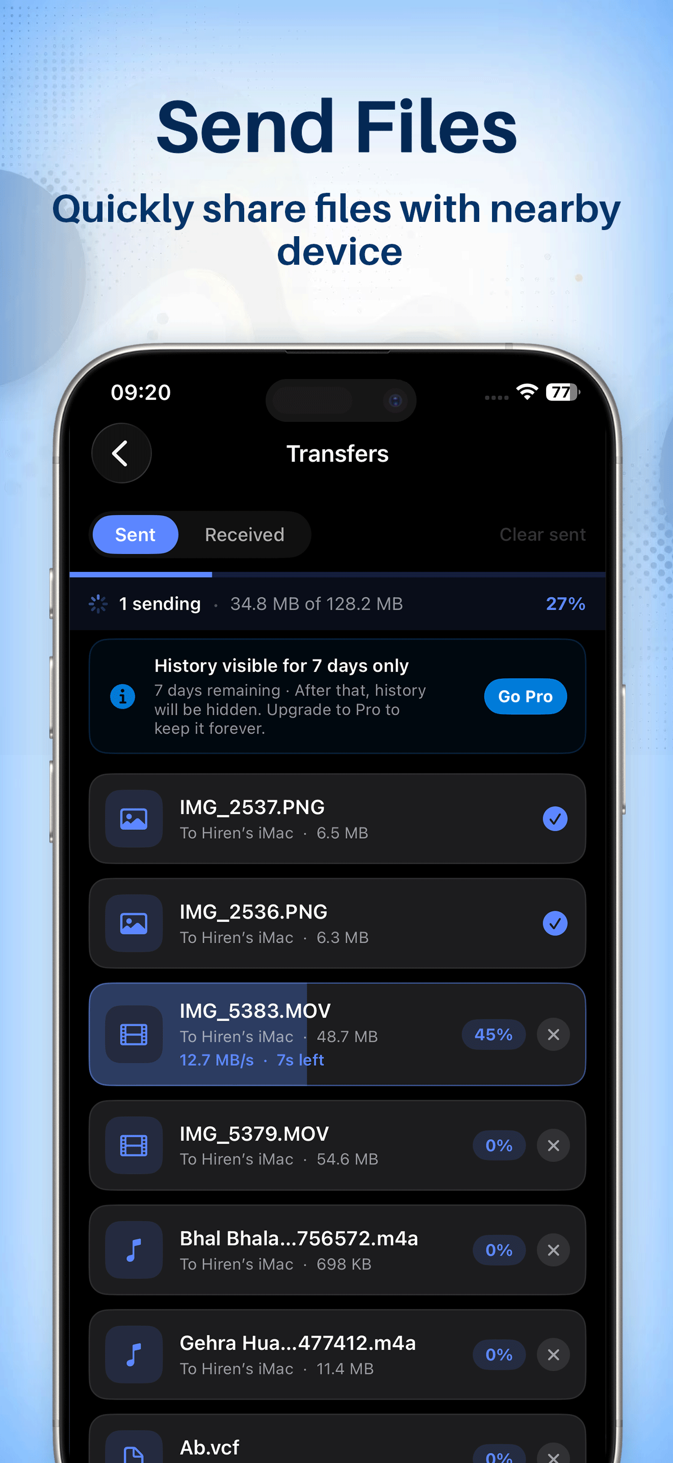 File transfer & Data Sharing screenshot 3