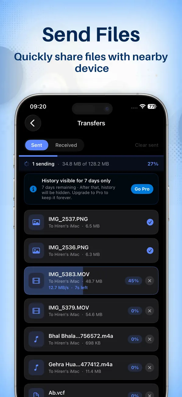 Screenshot #3 pour File transfer & Data Sharing