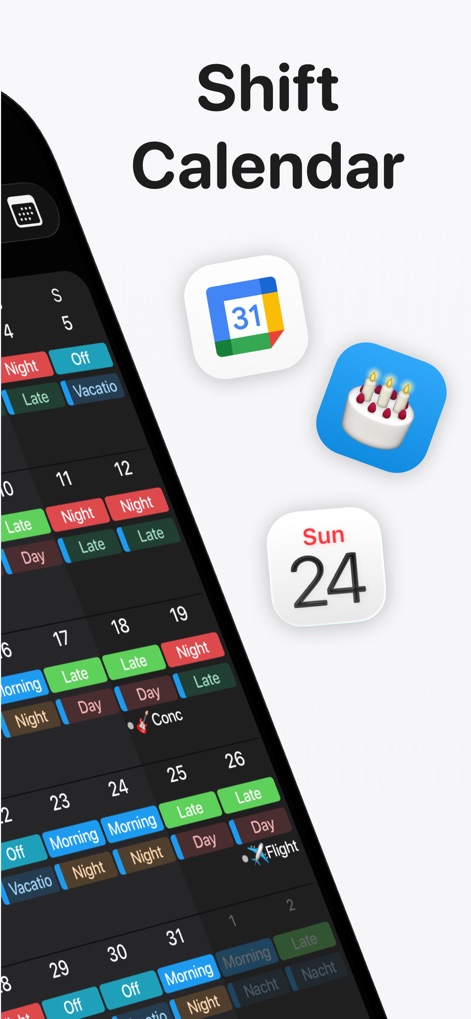Supershift Shift Work Calendar - Productivity App | MWM