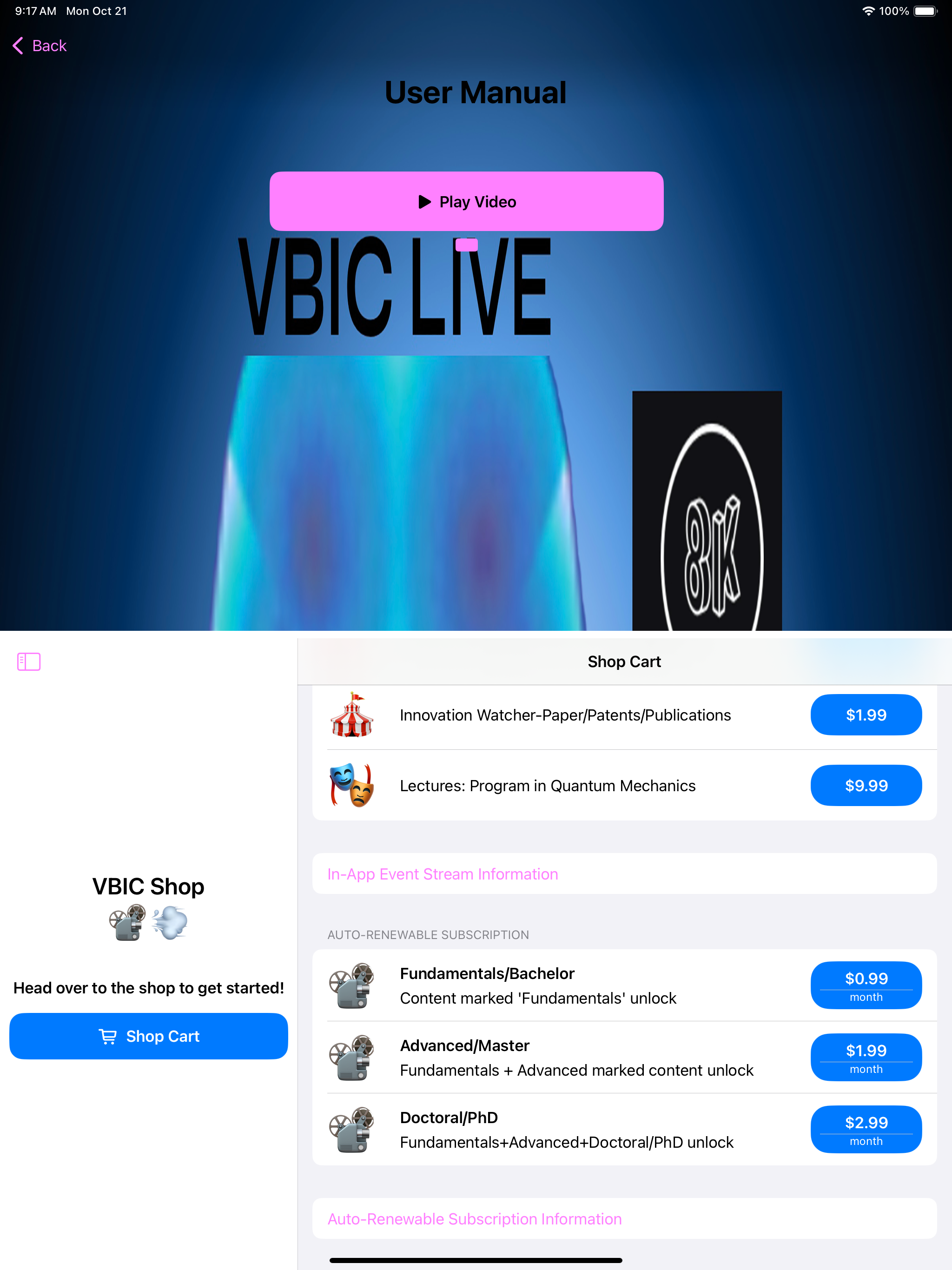 VBIC Science Channel