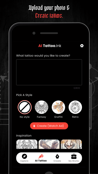 AI Tattoo Ink Design Screenshot