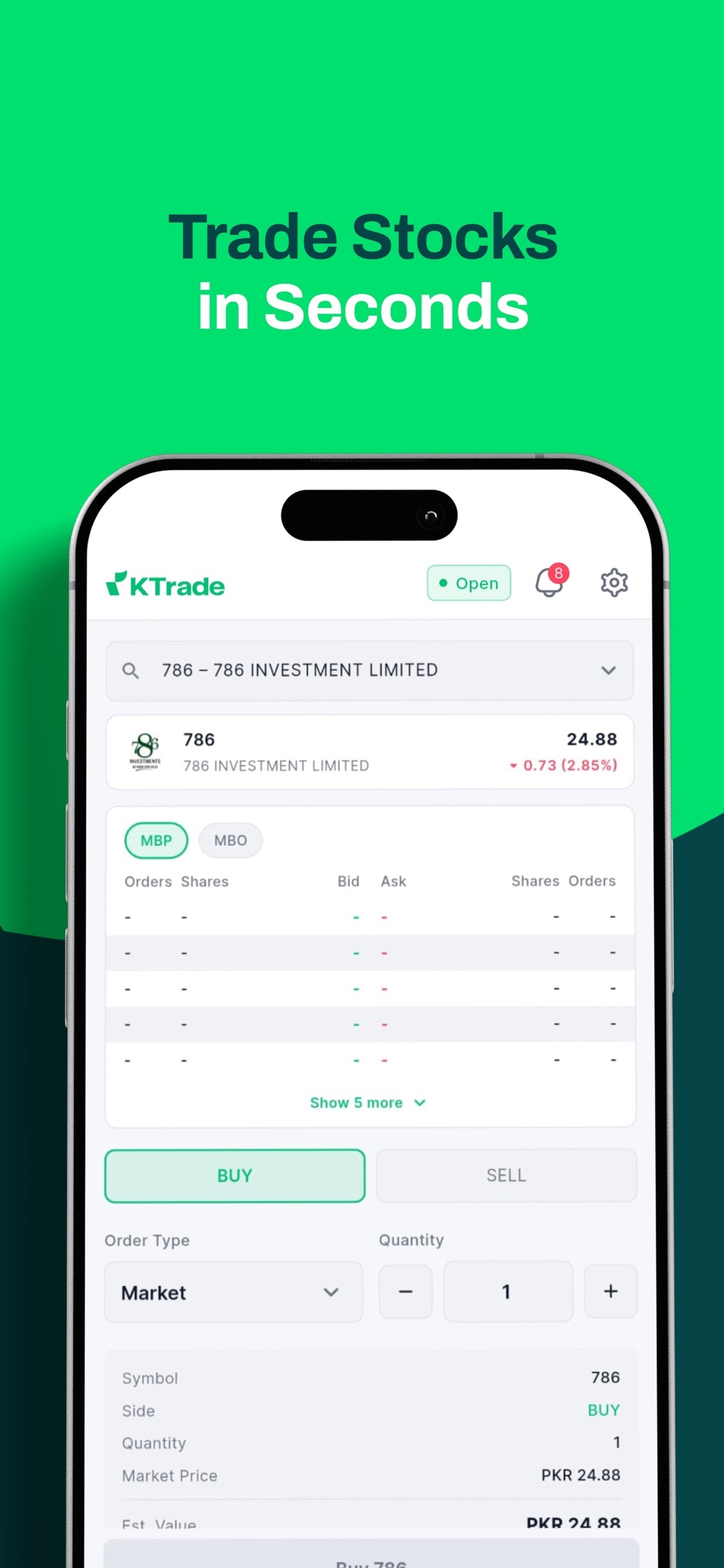 Screenshot 3 of KTrade - Stock Trading App