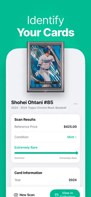 Sports Card Scanner: GrailScan iPhone screenshot 2