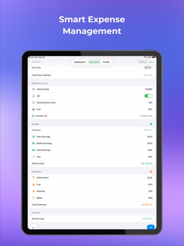 Gainer Pro: Taxi & Earnings iPad screenshot