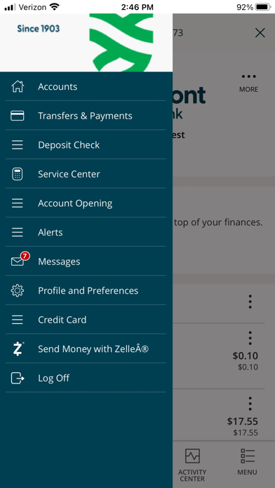 Piedmont Federal Bank Screenshot