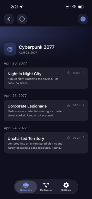 Multiverse Journal Screenshot 3 of 6