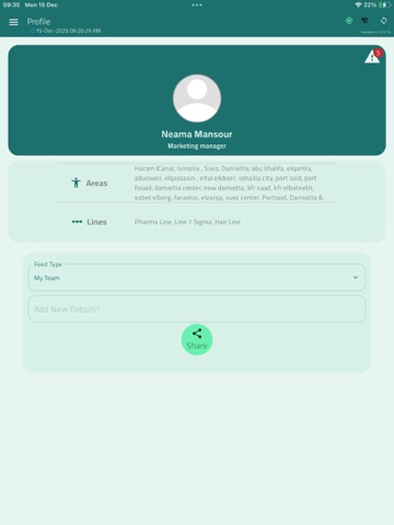 LiveRep (Pharma CRM) iPad screenshot