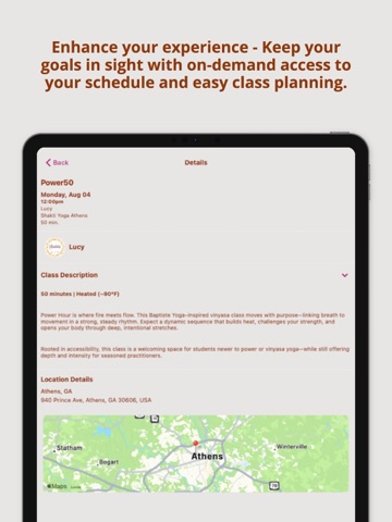Shakti Yoga Athens iPad screenshot