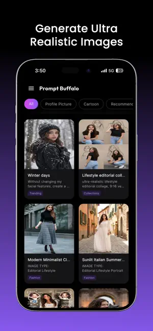 Prompt Buffalo: AI Photo Ideas screenshot 2