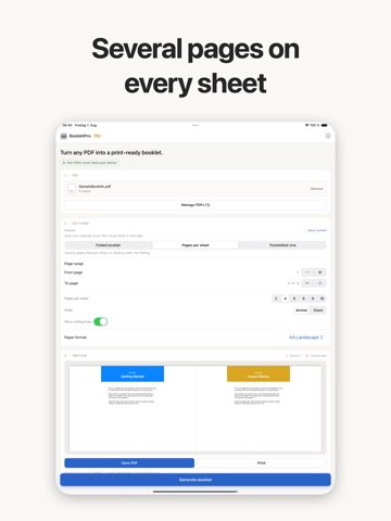 BookletPro iPad screenshot