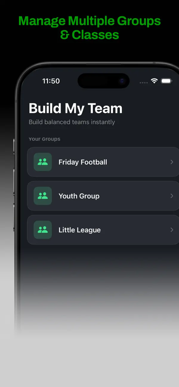 Screenshot #1 pour Build My Team