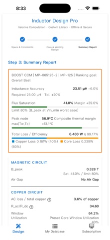 Inductor Design Pro Screenshot 6 of 8