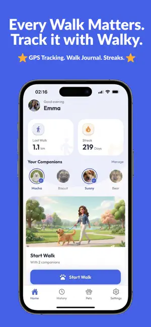 Walky – Dog Walk Tracker screenshot 1