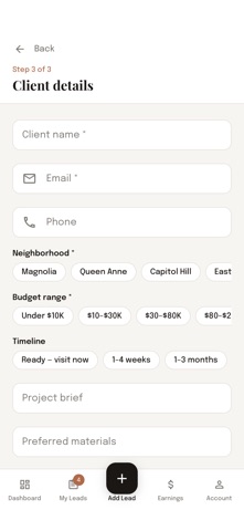 LeadShare Pro iPhone screenshot