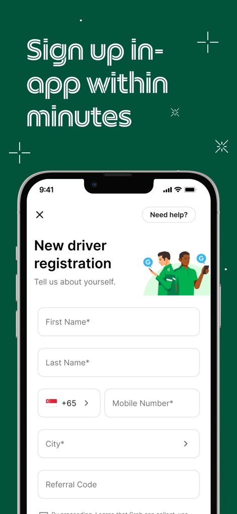 Grab Driver: App for Partners - Quick Onboarding Process