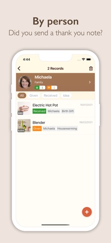 Gift Recorder: Log & Ideas Screenshot 3 of 8