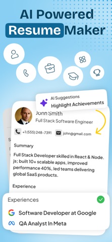AI Resume Builder - CV Maker+ iPhone screenshot