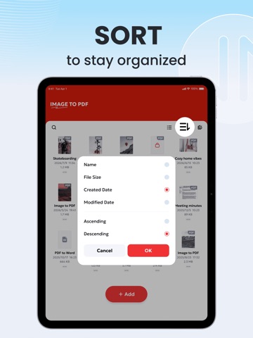 Image to PDF Converter & Edit iPad screenshot 9
