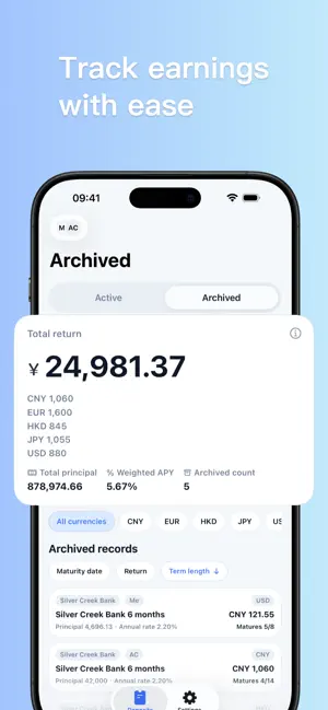 Trezzi - Deposit Manager screenshot 2