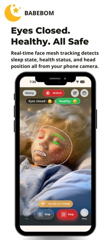 BabeBom: AI Baby Sleep Tracker iPhone screenshot