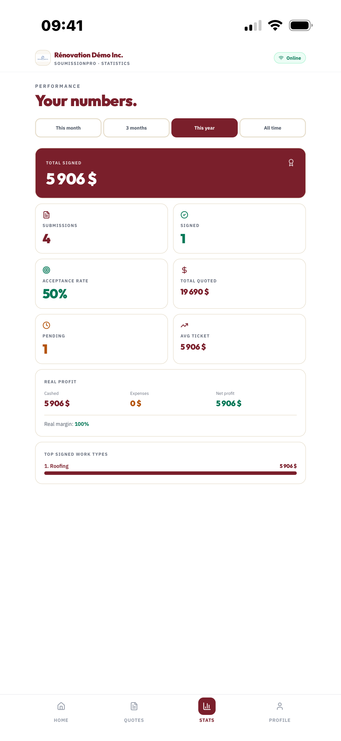 SoumissionPro screenshot 5