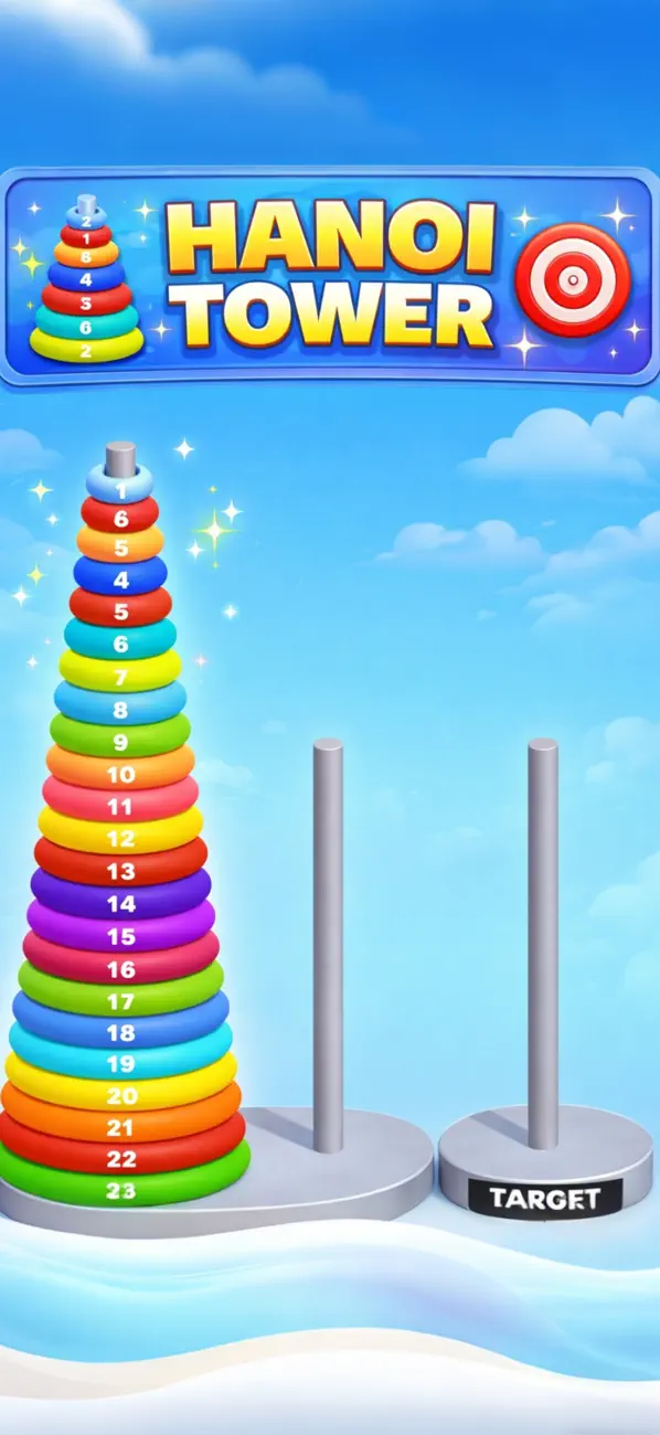 Screenshot #1 pour Tour de Hanoï:Casse-tête Piles