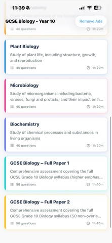 GCSE Biology Quiz iPhone screenshot