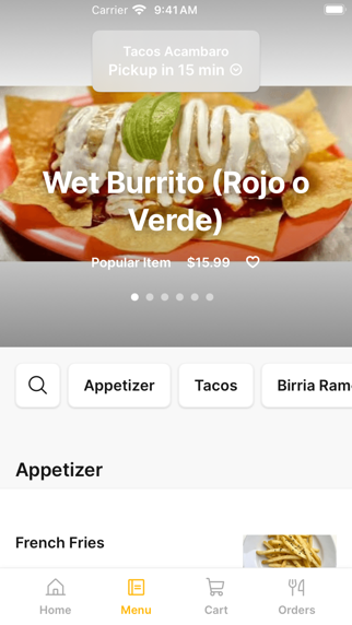 Tacos Acambaro iPhone screenshot 2 - Food & Drink app