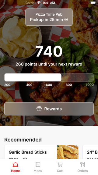 Pizza Time Pub app screenshot