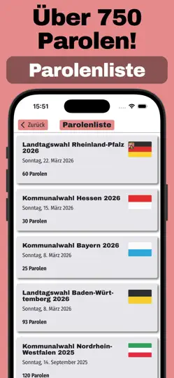 Screenshot von Parteiparolen Quiz & Puzzle auf dem iPhone 5