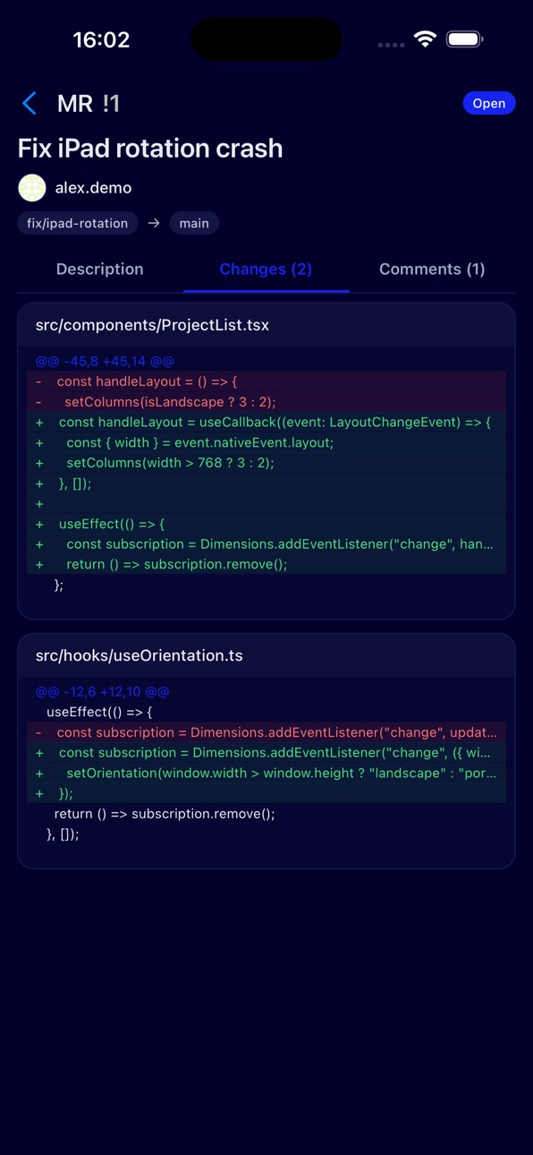 iPhone screenshot