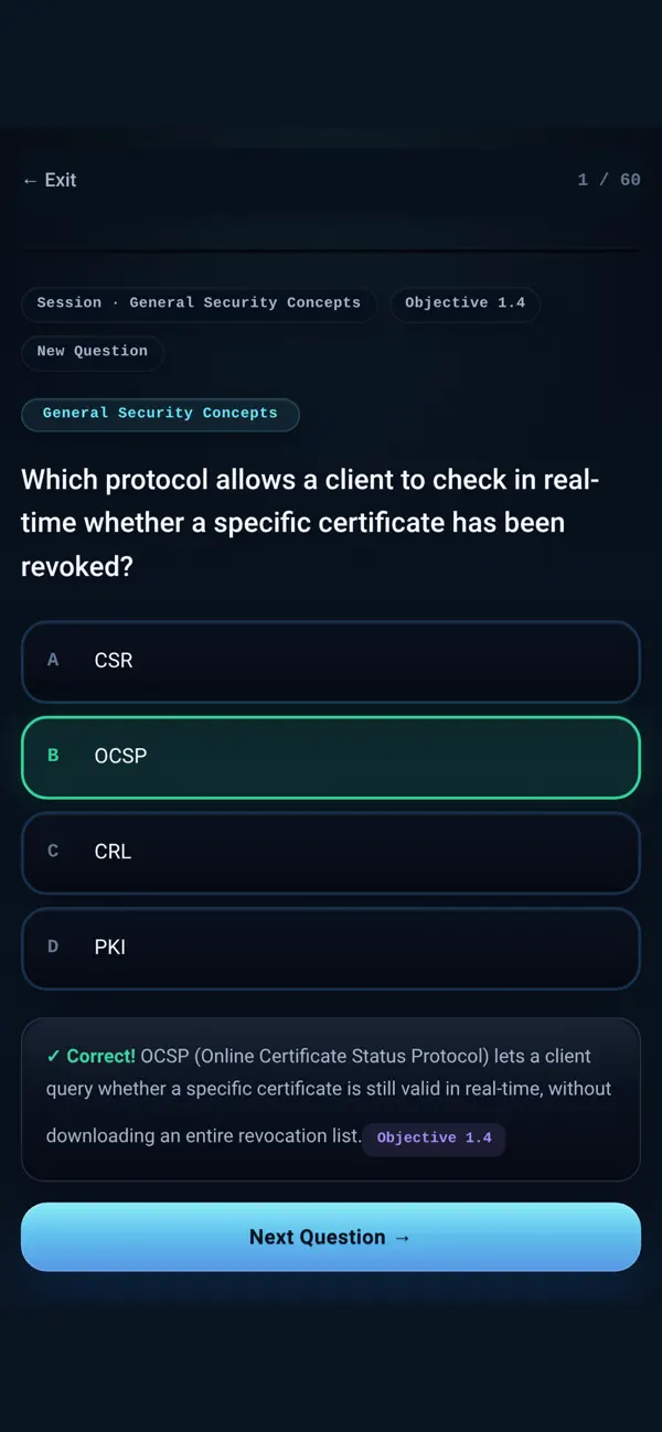 Screenshot #2 pour CertCrush: Security+ SY0-701