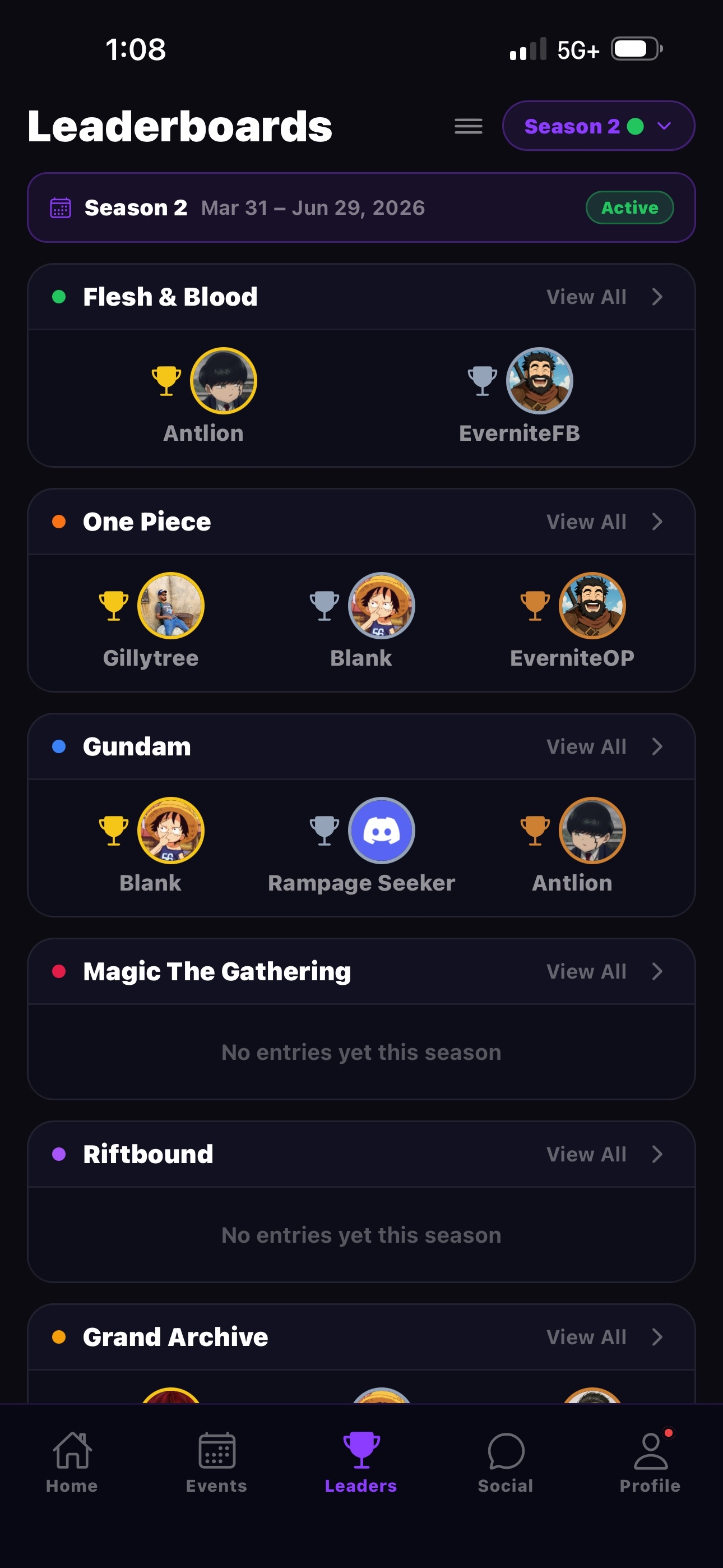 Tilted Gaming TCG Hub