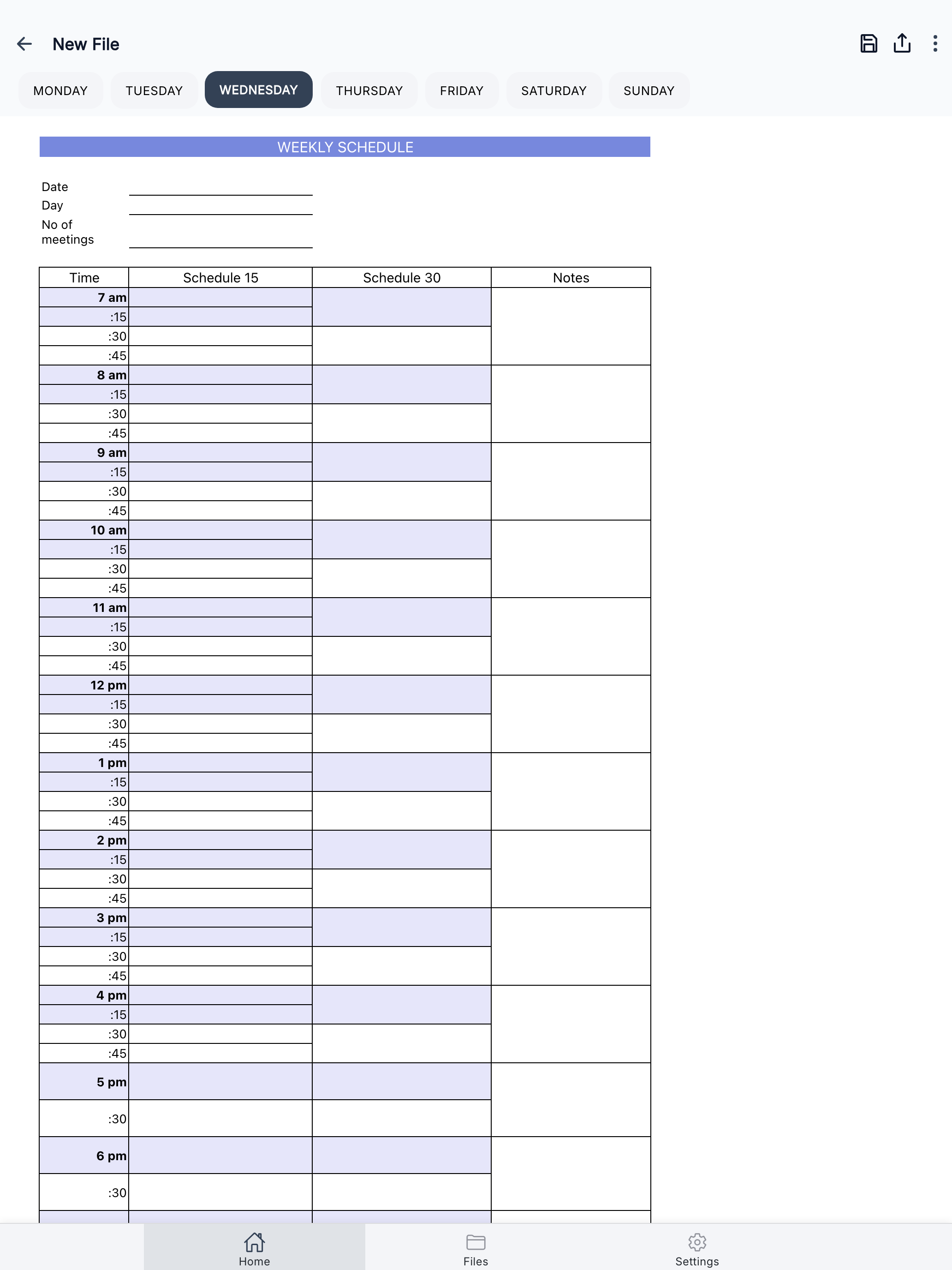 Week Schedule screenshot 14