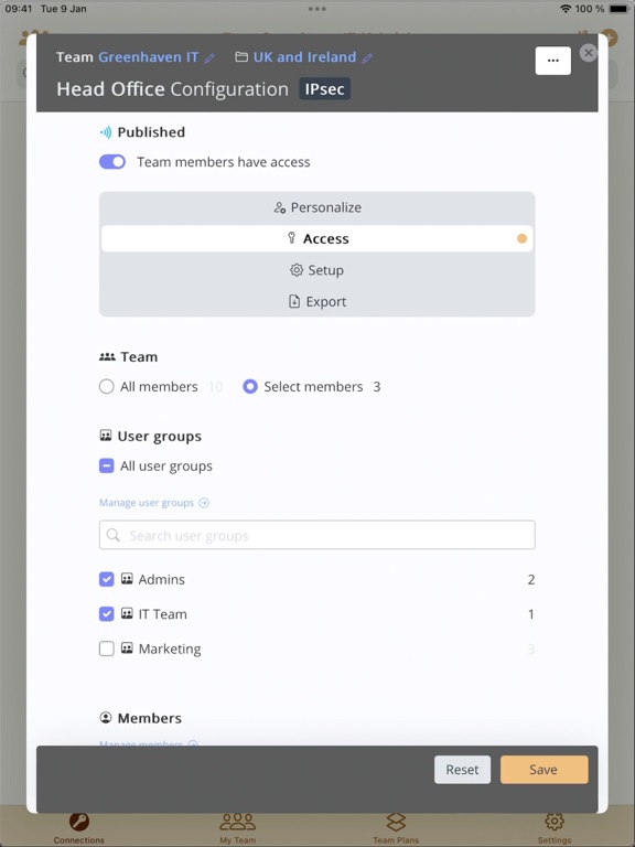 VPN Tracker – Remote Access iPad screenshot 6 - Productivity app