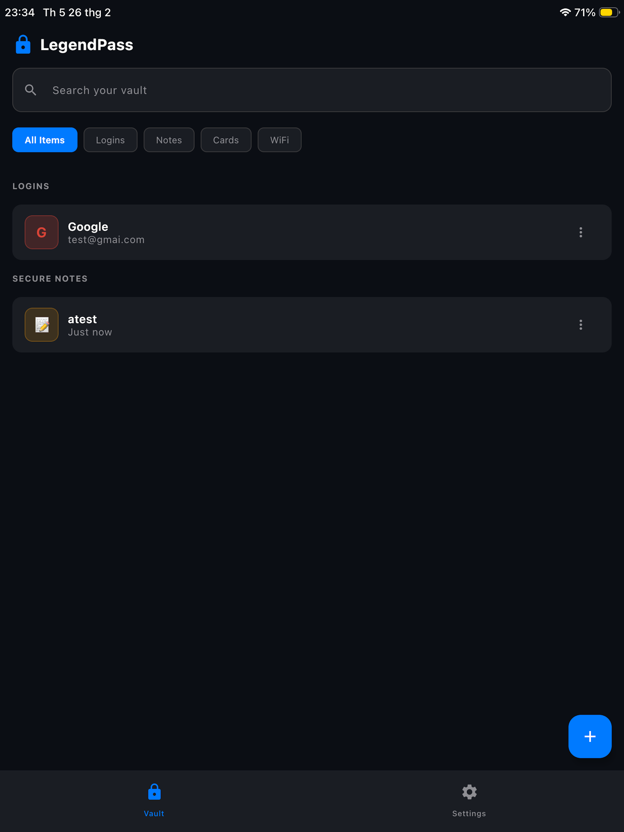 LegendPass: Password Manager